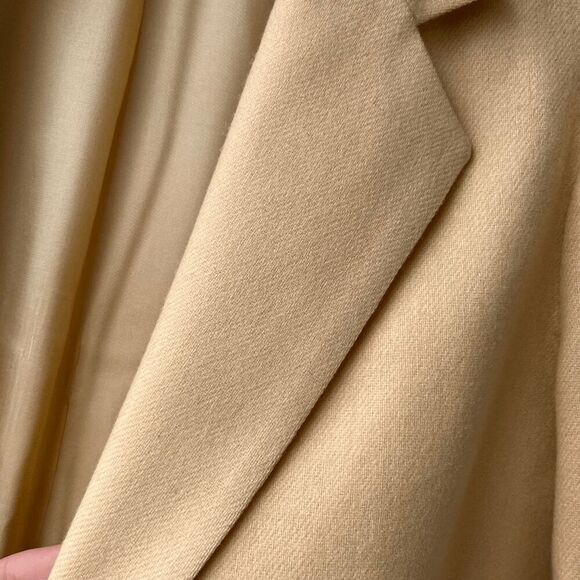 Vintage Savannah 100% Wool Blazer – Butter Yellow, M/L - Picture 6 of 7